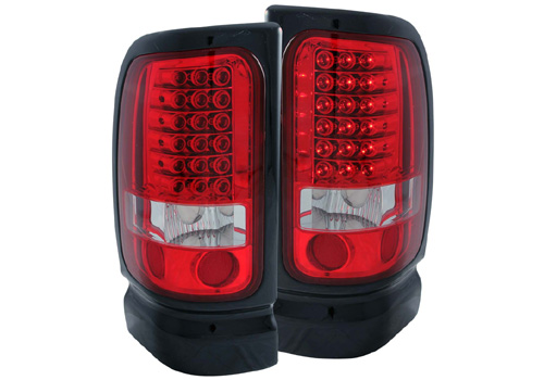 Anzo Red-Clear LED Tail Light Set 94-02 Dodge Ram - Click Image to Close